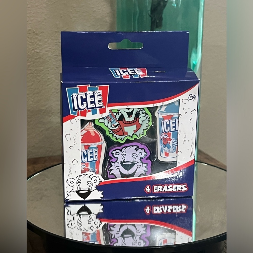 ICEE Novelty Erasers, set of 4, new!